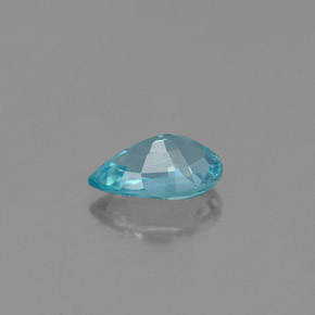 Apatita azul natural 0,48ct, formato de pêra, VS
