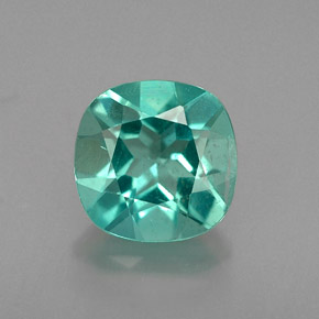 Apatita verde natural 0,93ct, almofada cortada, VS