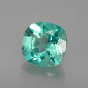 Apatita verde natural 0,93ct, almofada cortada, VS