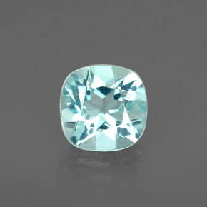 Apatita azul natural 1,00ct, almofada cortada, VS