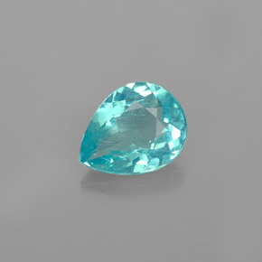 Apatita azul natural 0,98ct, formato de pêra, VS