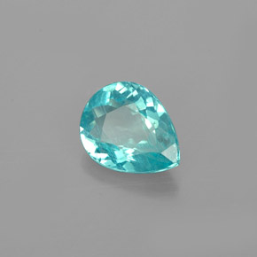 Apatita azul natural 0,98ct, formato de pêra, VS