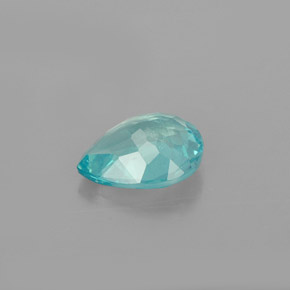 Apatita azul natural 0,98ct, formato de pêra, VS