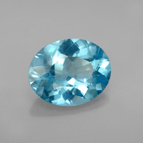 Apatita azul natural 2,42ct, corte oval, VS-SI