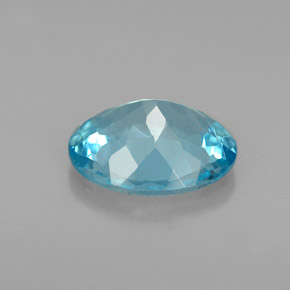 Apatita azul natural 2,42ct, corte oval, VS-SI