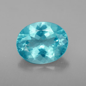 Apatita azul natural 2,33ct, corte oval, VS-SI
