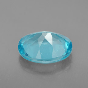 Apatita azul natural 2,88ct, corte oval, VS-SI