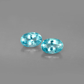Pedras preciosas de apatita azul natural de  ct, corte oval, VS