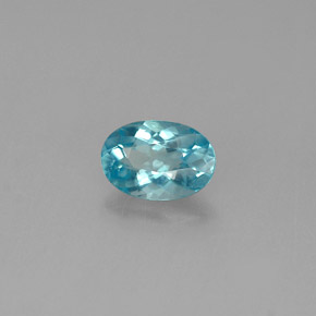 Apatita azul natural 0,53ct, corte oval, VS