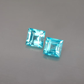 Pedras preciosas de apatita azul natural de  ct, quadrado, VS
