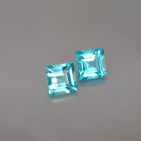 Pedras preciosas de apatita azul natural de  ct, quadrado, VS