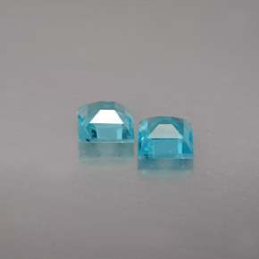 Pedras preciosas de apatita azul natural de  ct, quadrado, VS