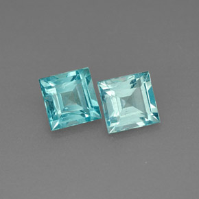 Pedras preciosas de apatita azul natural de  ct, quadrado, VS