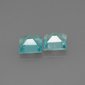 Pedras preciosas de apatita azul natural de  ct, quadrado, VS