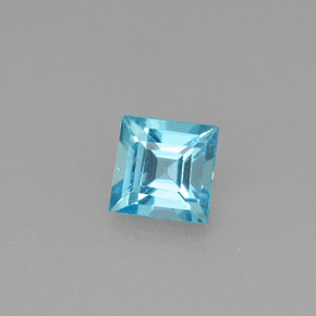 Apatita azul natural 0,62ct, quadrado, VS