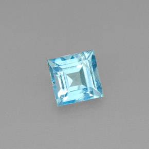 Apatita azul natural 0,74ct, quadrado, VS-SI