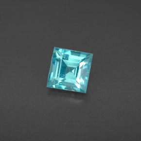 Apatita azul natural 0,71ct, quadrado, VS