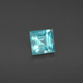 Apatita azul natural 0,71ct, quadrado, VS