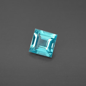 Apatita azul natural 0,68ct, quadrado, VS
