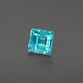 Apatita azul natural 0,82ct, quadrado, VS