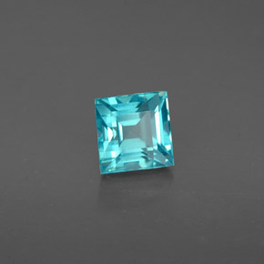 Apatita azul natural 0,82ct, quadrado, VS