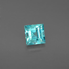 Apatita azul natural 0,77ct, quadrado, VS