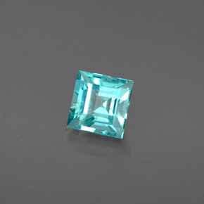 Apatita azul natural 0,77ct, quadrado, VS