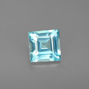 Apatita azul natural 0,79ct, quadrado, VS
