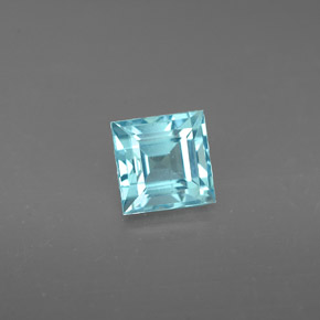 Apatita azul natural 0,83ct, quadrado, VS