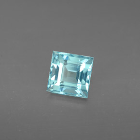 Apatita azul natural 0,83ct, quadrado, VS
