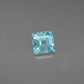 Apatita azul natural 0,63ct, quadrado, VS