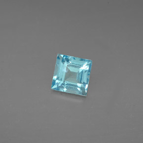 Apatita azul natural 0,63ct, quadrado, VS