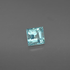 Apatita azul natural 0,63ct, quadrado, VS