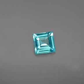 Apatita azul natural 0,53ct, quadrado, VS