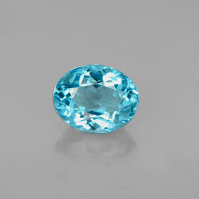 Apatita Azul claro Natural 1.17ct, Corte Oval, VVS-VS