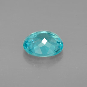 Apatita azul natural 0,88ct, corte oval, VS