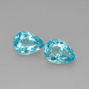 Pedras preciosas de apatita azul natural de  ct, formato de pêra, VS-SI