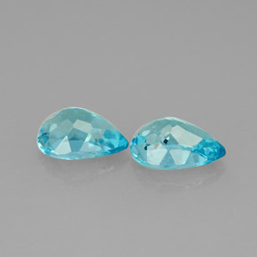 Pedras preciosas de apatita azul natural de  ct, formato de pêra, VS-SI