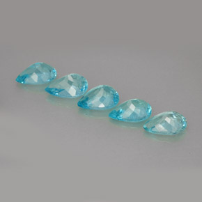 Pedras preciosas de apatita azul natural de  ct, formato de pêra, VS