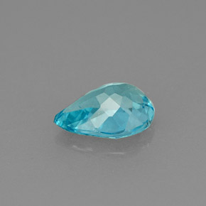 Apatita azul natural 0,71ct, formato de pêra, VS