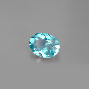 Apatita azul natural 1,29ct, corte oval, VS