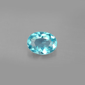 Apatita azul natural 1,29ct, corte oval, VS