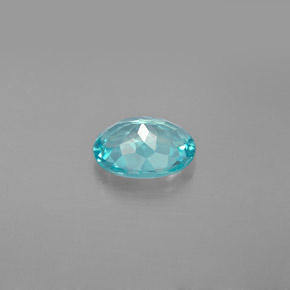 Apatita azul natural 1,29ct, corte oval, VS