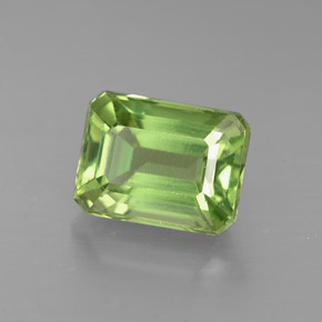 Apatita verde natural 1,97ct, corte esmeralda, VS
