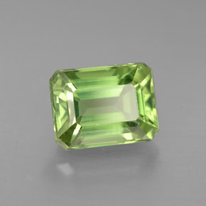 Apatita verde natural 1,97ct, corte esmeralda, VS