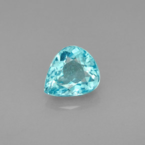Apatita Azul claro Natural 1.39ct, Formato de pêra, VS
