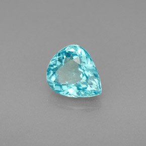 Apatita Azul claro Natural 1.39ct, Formato de pêra, VS