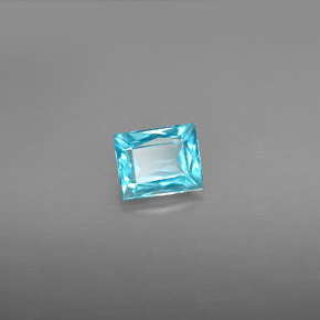 Apatita Azul claro Natural 0.88ct, Corte Esmeralda, VS