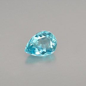 Apatita Azul claro Natural 0.66ct, Formato de pêra, VS-SI