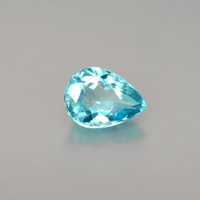 Apatita Azul claro Natural 0.66ct, Formato de pêra, VS-SI